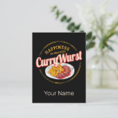 キュリワーストレトロソーセージヴィンテージフリフランスのーズ シーズンポストカード (スタンド正面)