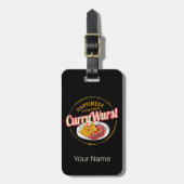 キュリワーストレトロソーセージヴィンテージフリフランスのーズ ラゲッジタグ (正面縦)