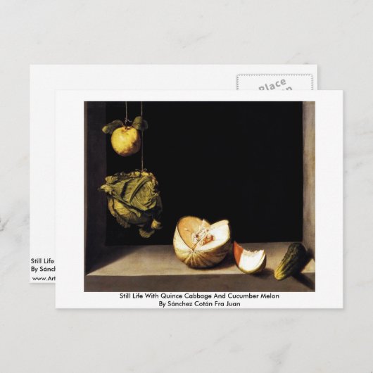 キュリーキャベツとキュリーメロンを使った静物生活 ポストカード (正面/裏面)