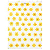 キュレトモダンデイジーフローラパーソナライズされた クリップボード (裏面)