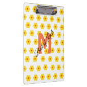 キュレトモダンデイジーフローラパーソナライズされた クリップボード (右)