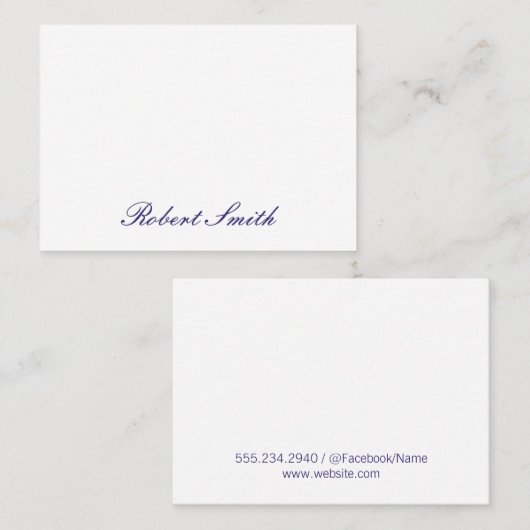 キュロエレガントス(深い紫) 名刺 (正面/裏面)