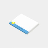 キューおもしろいトイエローダック動物名前をカスタムする ポストイット (アングル)