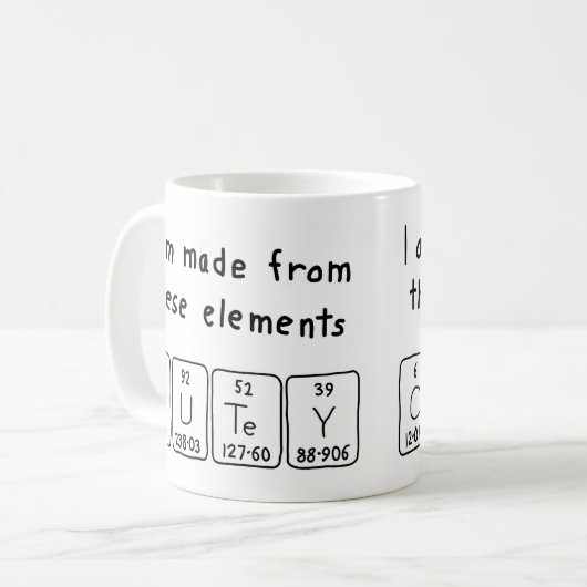 キューの定期的なテーブル名mag コーヒーマグカップ (正面左)