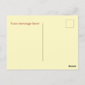 キューオレンジ色のフルーツ愛好家にメッセージを追加 ポストカード (裏面)