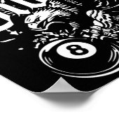 キューグローリーの8ボールのビリヤード ポスター (角)