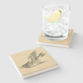 キューコ日本のー（河野楳嶺） ストーンコースター (横)