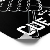 キュースティック付き老人ビリヤード選手スヌーカーPo ポスター (角)