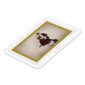 キューストンフォトクリスマスシックシンプルタイポグラフィ マグネット (左側)