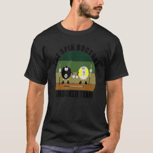 キュースポーツプールビリヤードのチームスピンドクターズSn Tシャツ