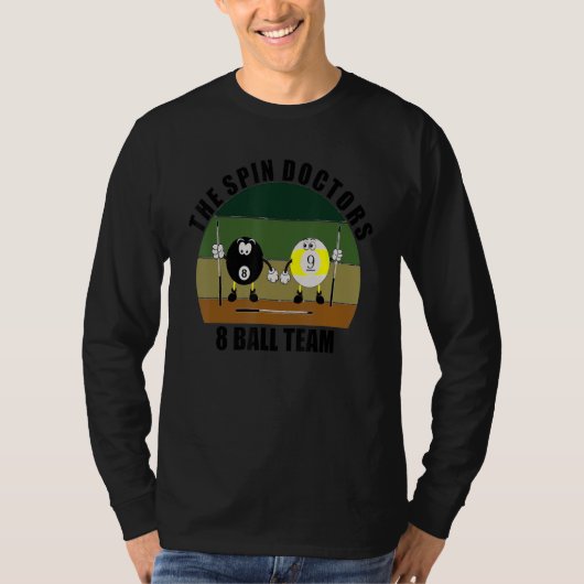 キュースポーツ ビリヤード チーム The Spin Doctors 8 Tシャツ (正面)