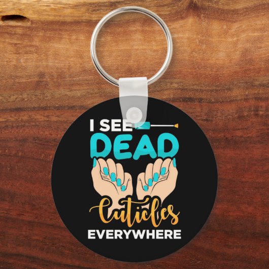 キューティクルがあちこちで見える キーホルダー (正面)