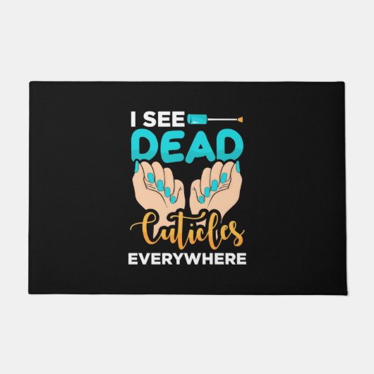 キューティクルがあちこちで見える ドアマット (正面)