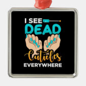 キューティクルがあちこちで見える メタルオーナメント (正面)