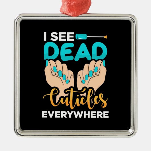 キューティクルがあちこちで見える メタルオーナメント (正面)