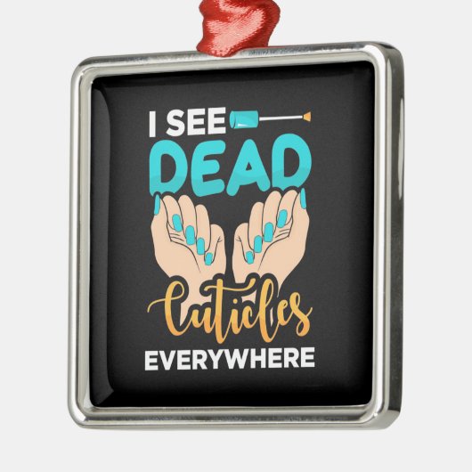 キューティクルがあちこちで見える メタルオーナメント (左)