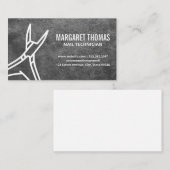 キューティクルカッター | レザーテクスチャの背景 名刺 (正面/裏面)