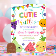 キューティフルーティの誕生日招待状