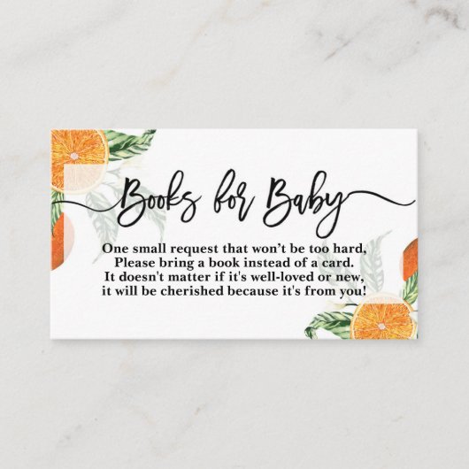 キューティーオレンジがブックカードを持ってきます エンクロージャーカード (正面)