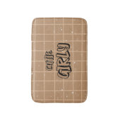 キューティーガーリー ブラウン ギンガム バスマット (正面縦)