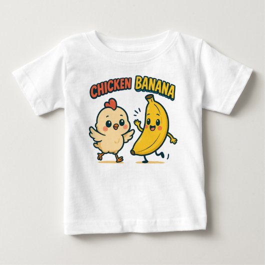 キューティーチキンバナナ ベビーTシャツ (正面)