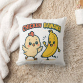 キューティーチキン バナナ！ クッション (ブランケット)