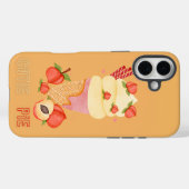 キューティーパイフォンケース オレンジ Case-Mate iPhoneケース (裏面 (横))