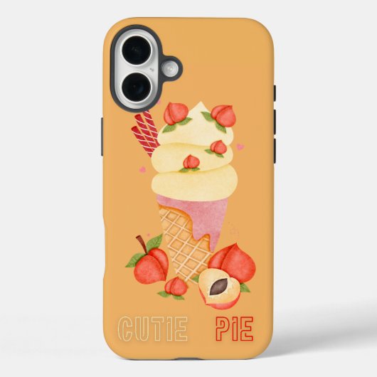 キューティーパイフォンケース オレンジ Case-Mate iPhoneケース (裏面)