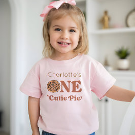 キューティーパイ1歳の誕生日 ベビーTシャツ
