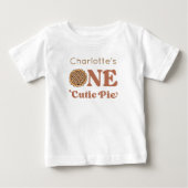 キューティーパイ1歳の誕生日 ベビーTシャツ (正面)