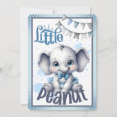 キューティーブルーエレファント - リトルピーナッツ 招待状 (裏面)