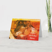 キューティーラマアニマルアートパーソナライズされた誕生日 カード (正面)