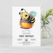 キューティーリトルデジタルビー1st誕生日 招待状 (スタンド正面)