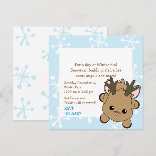 キューティー・ディア 招待状 (正面/裏面)