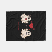 キュートあなたは私のブー幽霊キュート不気味ヴァレンティネスda フリースブランケット (正面(横))