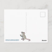 キュートありがとうネズミマウスの森の葉 ポストカード (裏面)