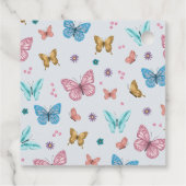 キュートありがとう蝶の女の子ベビーシャワー フェイバータグ (裏面)