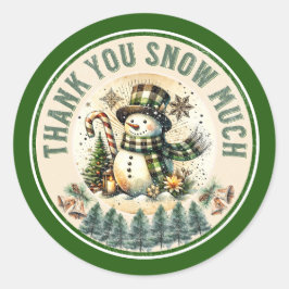 キュートありがとう雪 ラウンドシール