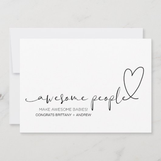 キュートおめでとう妊娠おめでとう新生児 カード (正面)