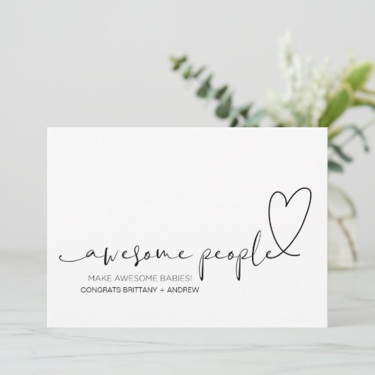 キュートおめでとう妊娠おめでとう新生児 カード (スタンド正面)