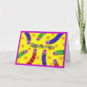 キュートおめでとう新生児ワームめまい カード (正面)