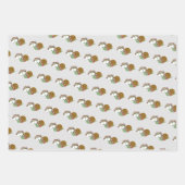 キュートおもしろいとクリスマスカタツムリ ラッピングペーパーシート (正面2)