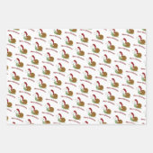 キュートおもしろいとクリスマスカタツムリ ラッピングペーパーシート (正面)