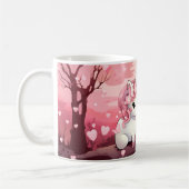 キュートおもしろいとバレンタインデー子供へ47マグカップ コーヒーマグカップ (左)