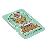 キュートおもしろいなクリスマスキャット名前をカスタムするマグネット マグネット (右側)