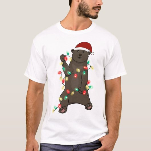キュートおもしろいなクリスマスベア Tシャツ (正面)