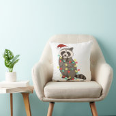 キュートおもしろいなクリスマスラクーン クッション (椅子)