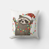 キュートおもしろいなクリスマスラクーン クッション (正面)
