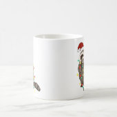 キュートおもしろいなクリスマスラクーン コーヒーマグカップ (中央)