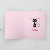 キュートおもしろいなバレンタインデーの黒猫の名前 カード (内部)
